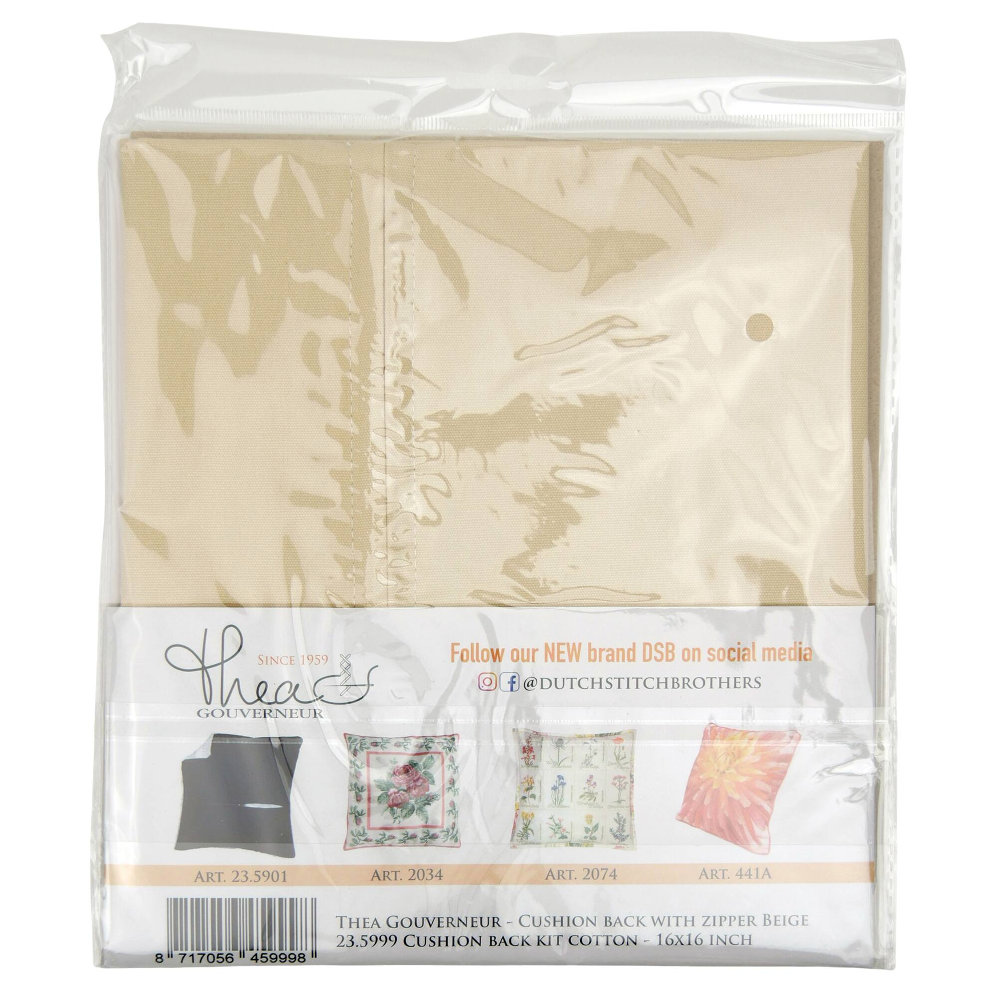 Thea Gouverneur Since 1959® Beige Pillow Back Panel with Zipper